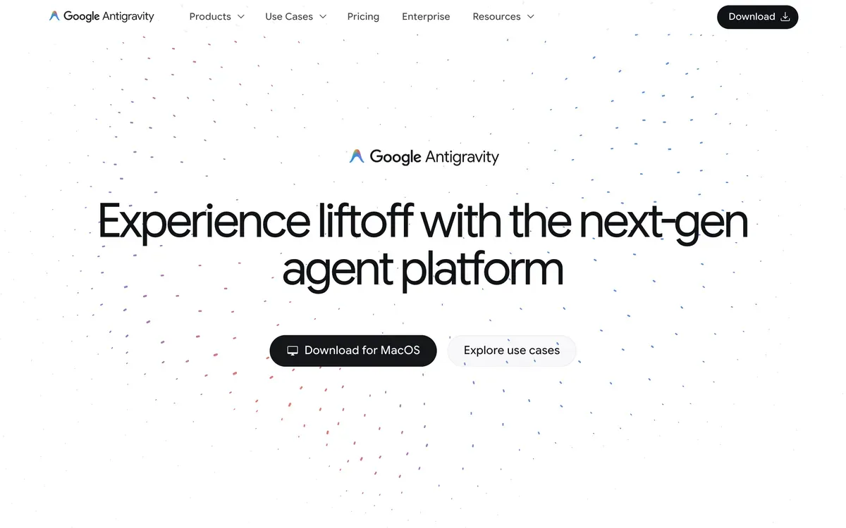 Antigravity product page