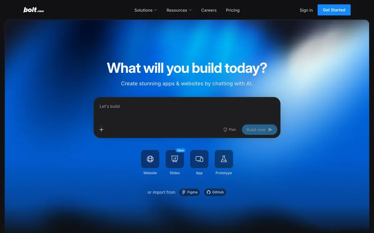 Bolt.new product page
