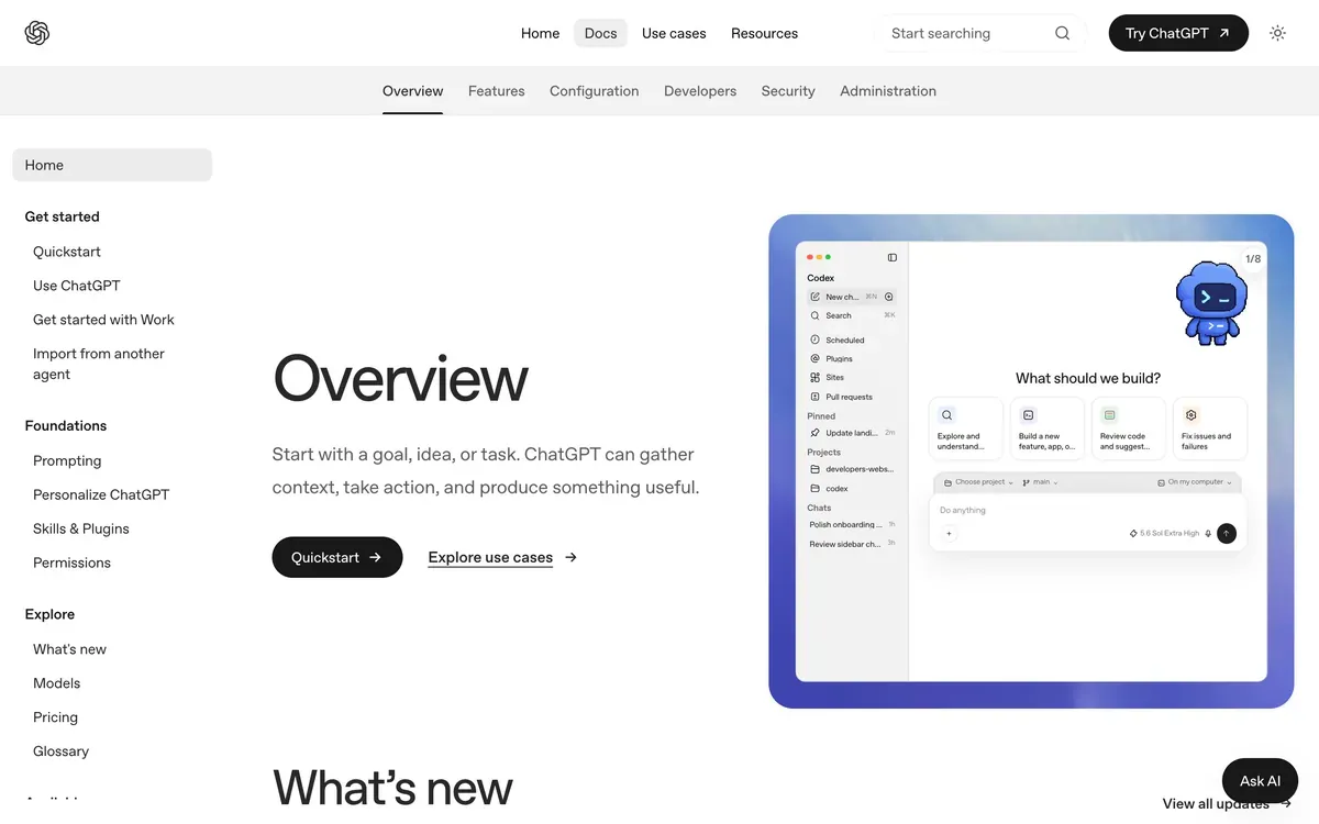 Codex product page