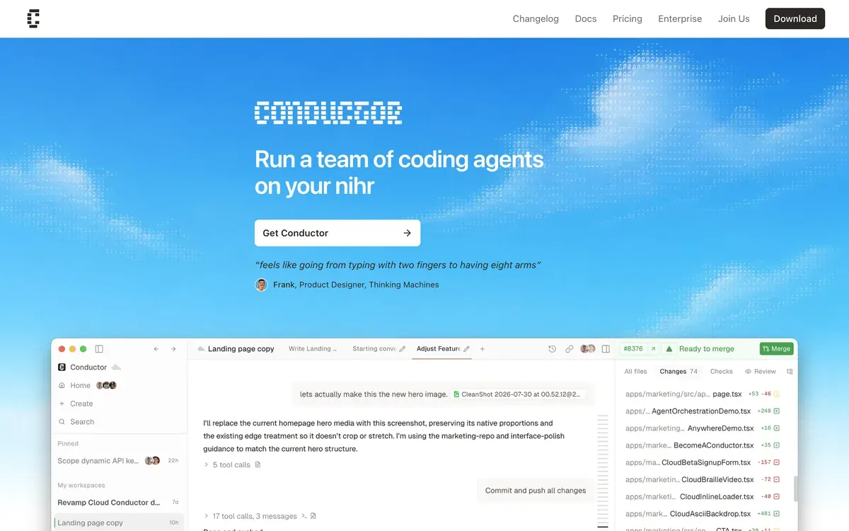 Conductor product page