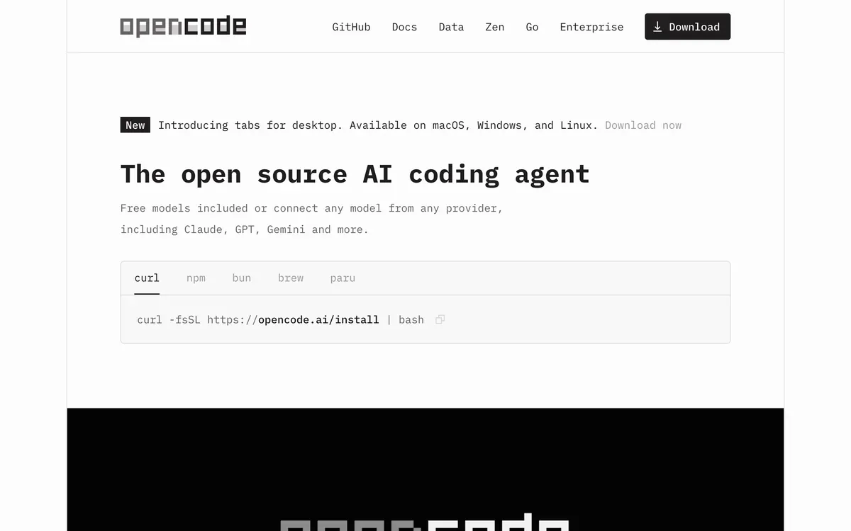 OpenCode product page
