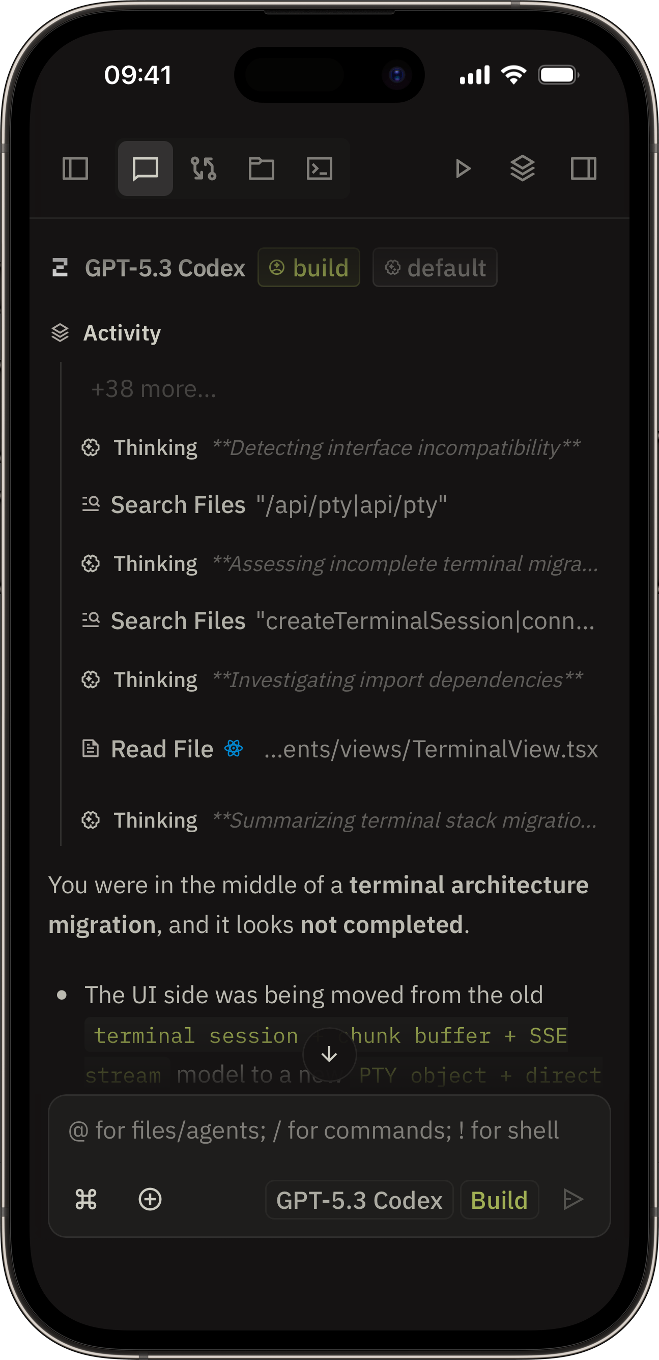 OpenChamber on mobile